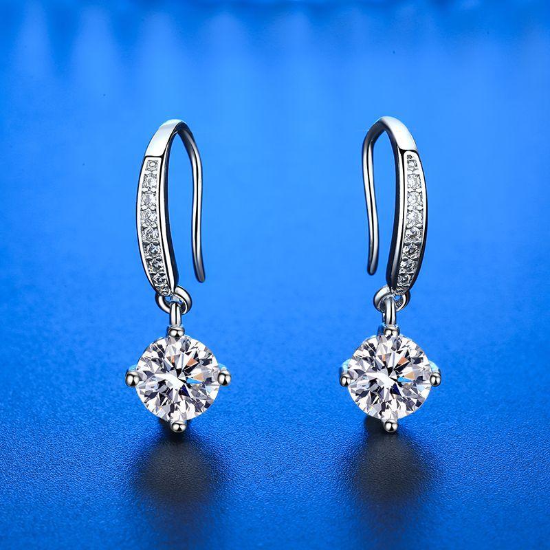 925 Sterling Silver Stud Earrings zircon For Women Fashion Exquisite Student Girlfriend Jewelry AccessoriesGood product