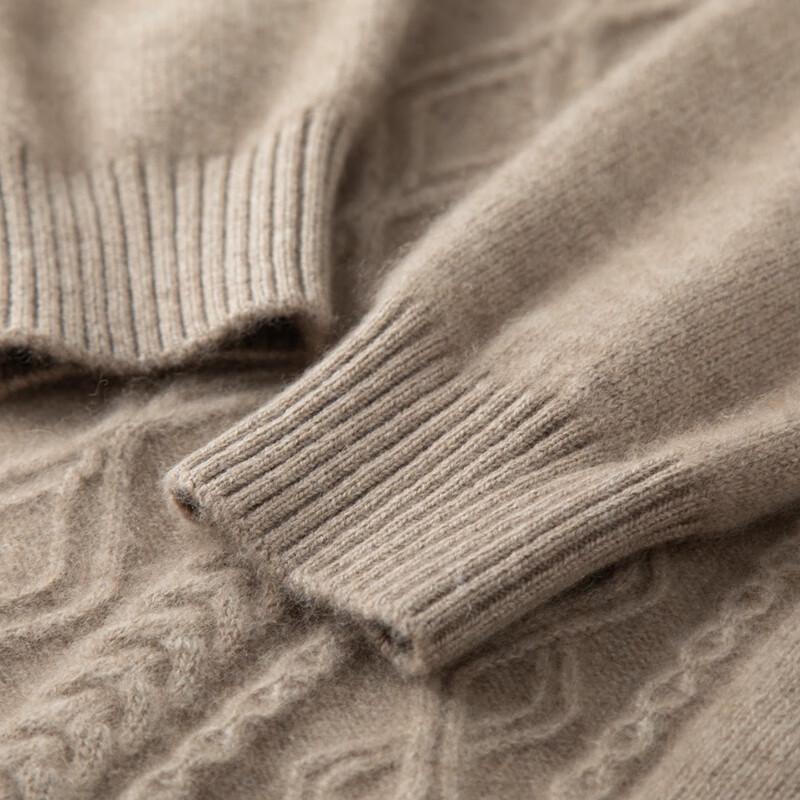 Fanzhen Men's 100% Cashmere Turtleneck Sweater