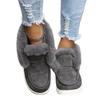Autumn and Winter New Large Size 43 Solid Color Suede Cotton Shoes Casual Snow Shoes Low Top Velvet Women's Cotton Shoes