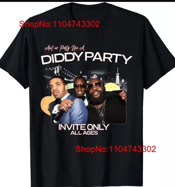 Aint No Party Like A Diddy Ver 3 Rap T Shirt New Black Vintage Washed Soft Top for Everyday Wear Unisex Stretched Comfortable M