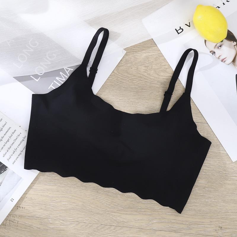 Sutien Camișol Mărimi Mari Fără Cusături de Generația a Doua din Mătase de Gheață cu Design Frumos la Spate.