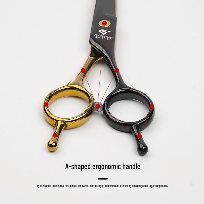 All-Steel Pet Grooming Scissors Set - Includes Curved Dog Hair Cutting Scissors
