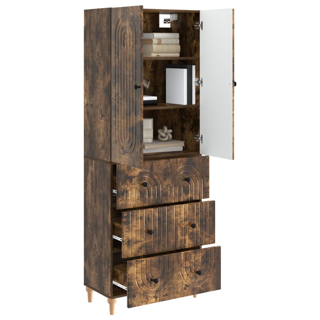 2 Piece Cabinet Set 66 x 34.5 x 90 cm Engineered Wood