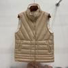 Women Light Weight Thermal Seamlessly Sleeveless Stand Collar White Duck Down Jacket All Match Reversible Chic Vest