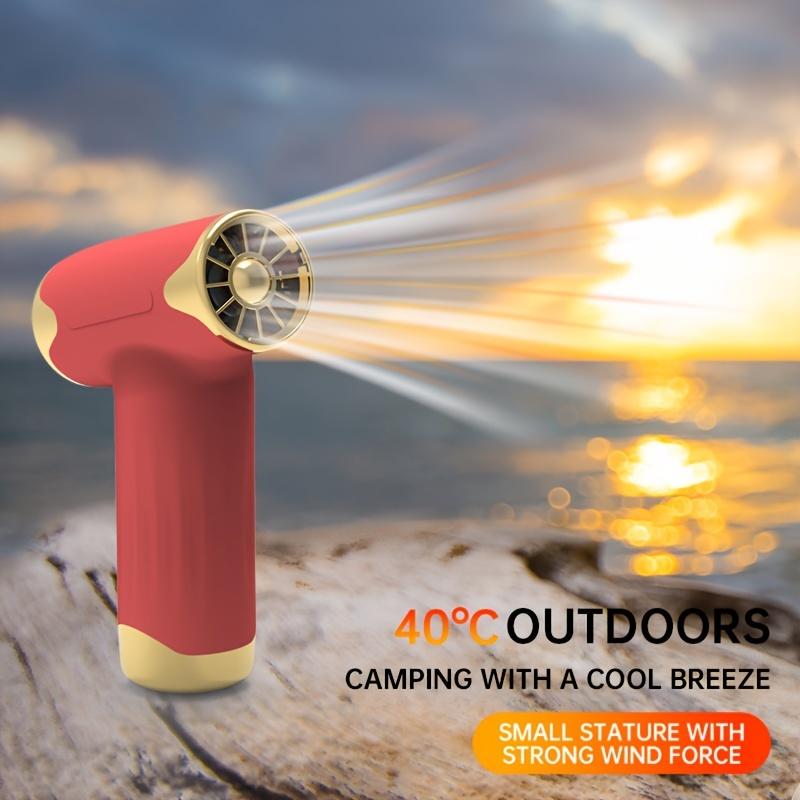 New high-speed turbo brushless motor hair dryer, handheld strong wind dust blower, charging bladeless camping mini fan
