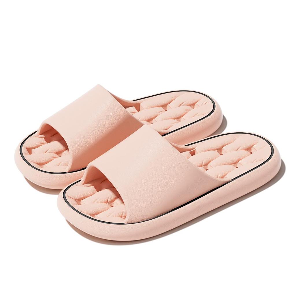 EVA Women Bathroom Slippers Flat Leaky Home Slides Quick Drying Comfortable Non-slip Slippers Lightweight Men Indoor Slippers