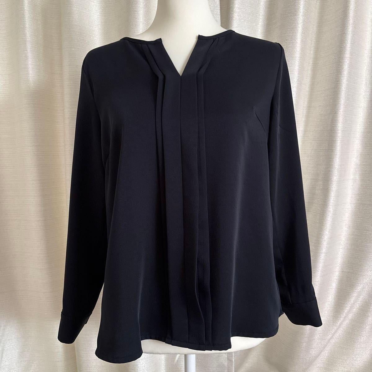 ROPE PICNIC Navy V-neck long sleeve blouse 38