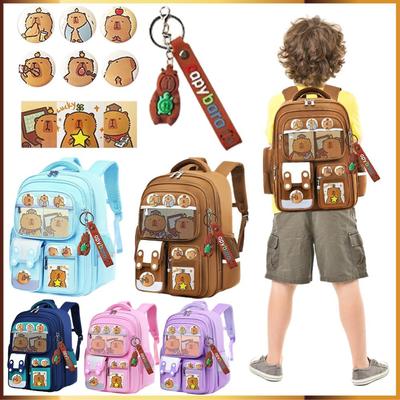 Capybara Kawaii Schultasche Verstellbarer Riemen Entzückender Tagesrucksack Verschleißfest Oxford-Gewebe Rucksack Reise Urlaubsrucksack