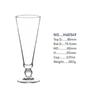 Tulpenförmiges Transparentes Getränkeglas – Hoher Stiel für Saft, Milchtee, Cocktails und Kaltgetränke.