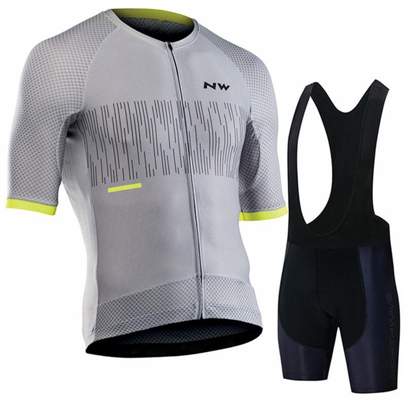 Mens Cycling Jersey Set With Straps Short Sleeve Slim Fit Bike Wear