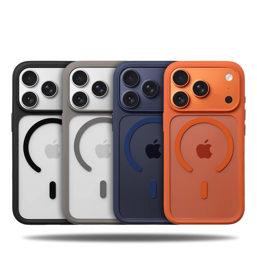 Luxus Transparent Magnetischer Bumper Case Für iPhone 17 16 Pro Max Für Magsafe Kabelloses Laden Stoßfest Klare Harte Rückseite
