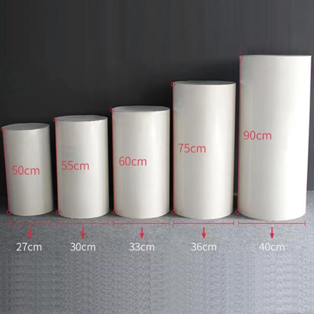 Elegant Cylinder Pedestal Stand Covers for Party Decoration 5pcs Elastic Polyester Material Wide Compatibility and Remove
