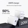 20W UK PD Fast Charger for iPhone 15 Pro/16 Tablet Hong Kong Version, Foldable Design