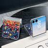 Colorful Stars Print Case For Samsung Galaxy Z Flip 8 7 FE 6 5 Z Flip8 Flip7 Flip6 Magnetic Clear Hard PC Folding Phone Cover