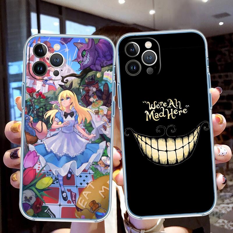 CJ3 Alice in Wonderland Cat Princess Case for LG K22 K30 K40 K41 K42 K50 K50S K51 K51S K52 K61 K62 K71 K92 Q60 Q61 V40 V50 V60
