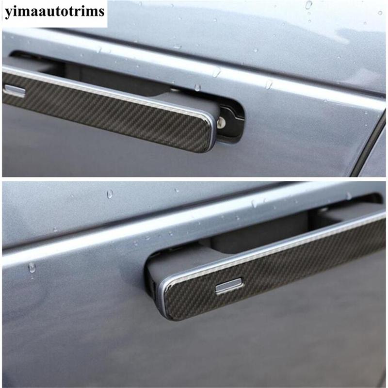 ABS Carbon Fiber Car Exterior Door Handle Grab Cover Trim Sticker Styling For Land Rover Range Rover Evoque L551  -