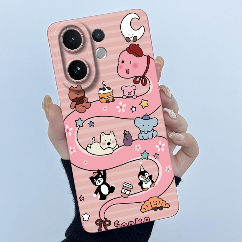 For Vivo V60 Phone Case V2511 Cover Fashion Simplicity Flowers Soft Liquid Silicone Shell For Vivo V 60 VivoV60 5G 2025 Fundas