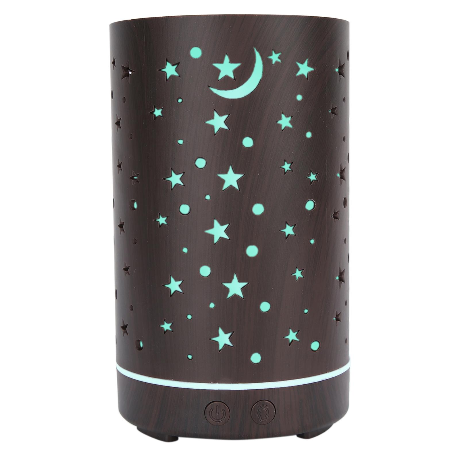 

200 мл настольный полые звезды узор увлажнитель воздуха арома диффузор 7 цветов света увлажнитель (110‑240 В) UK Plug