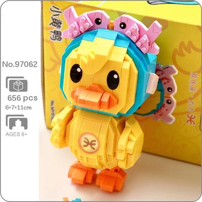 97062 Tierkreiszeichen Fische Ente Tierkonstellation Haustierpuppe 3D-Modell Mini-Diamantblöcke Ziegelbauspielzeug für Kinder ohne Box