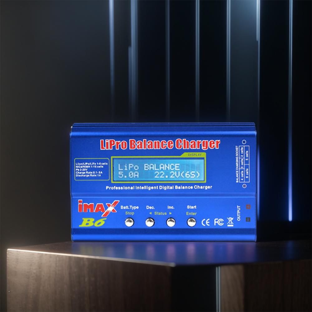 Mini Professional Balance Charger/Discharger for 1S-6S LiPo Lilon Life NiCd NiMh Pb with Adapter Accessories