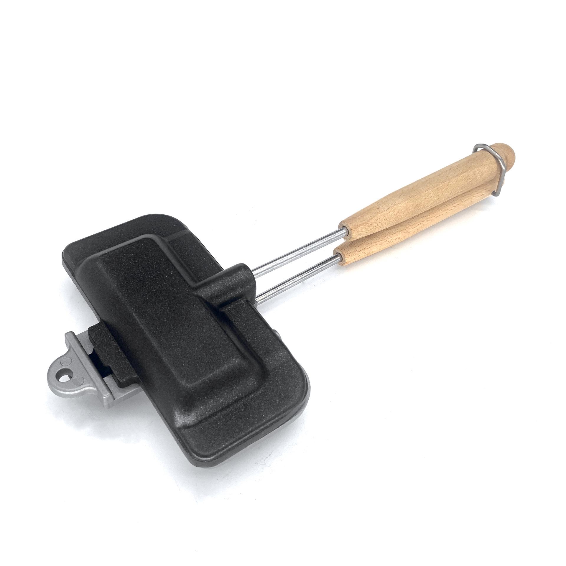 

Двусторонняя съемная сковорода для сэндвичей с рифленой поверхностью для барбекю на открытом воздухе и завтрака