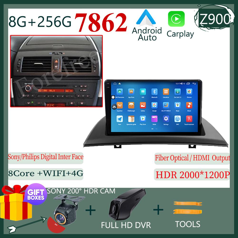 WIFI Android 13 For BMW X3 E83 2003 - 2011 Car Radio Video Player CarPlay Android Auto GPS Bluetooth Navigation No 2din DVD QLED