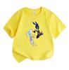 Kids Boys Girls 100% Cotton Crew Neck Short Sleeve T-Shirt, Aesthetic Cosmic Koi Fish Pisces Print Casual Soft Summer Tee for Children