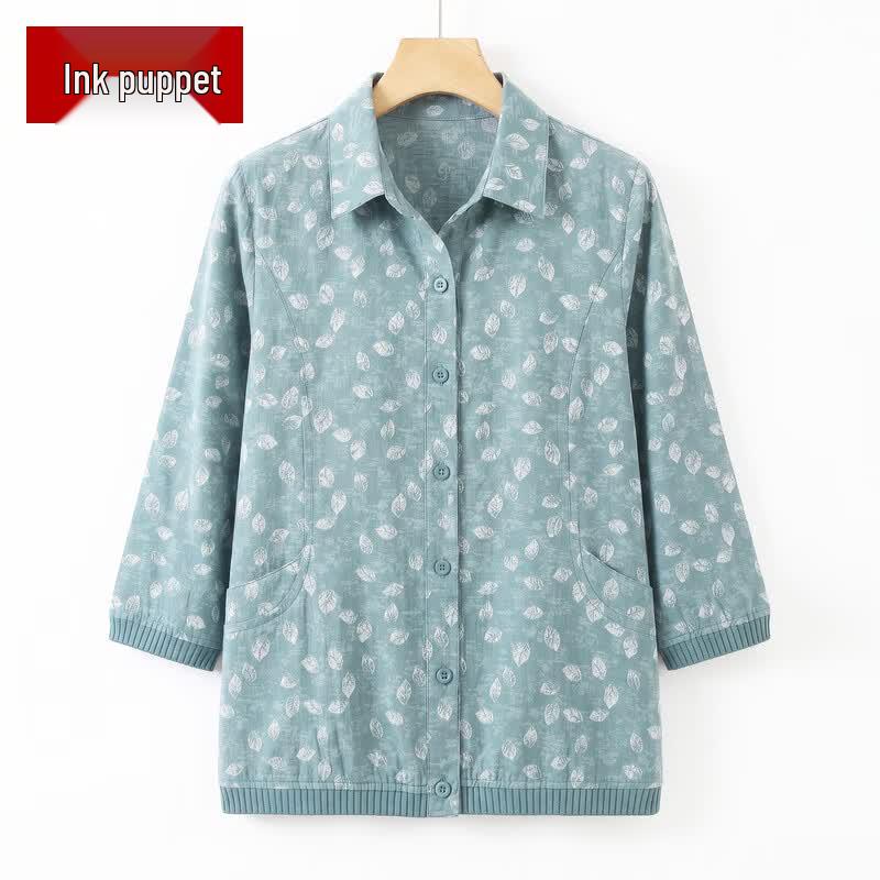 Women s Floral Cotton Summer Blouse 2XL