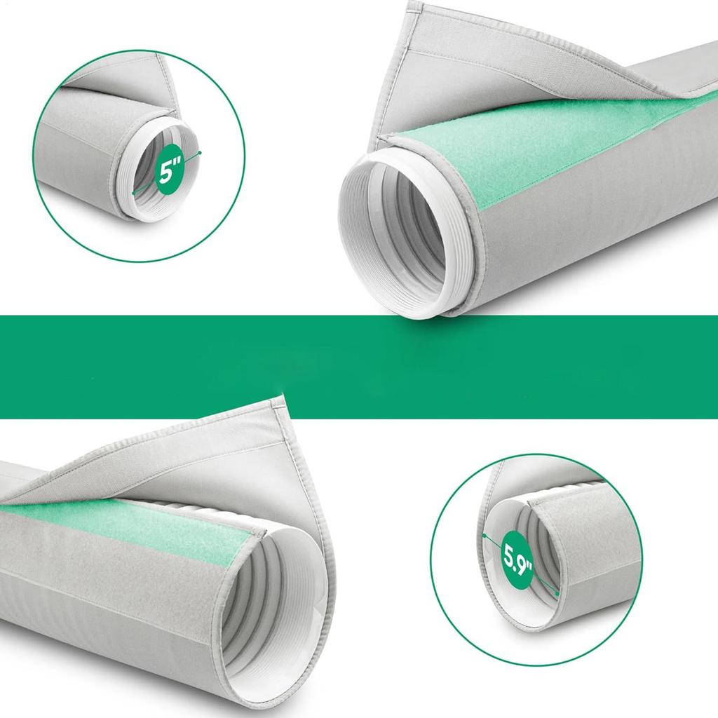 Upgrade Air Conditioner Tube Protective Sleeve with 2 Adjustable Straps Portable AC Hose Pipe Insulation Cover For Hot Summer
