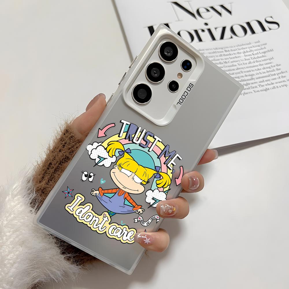 Funny R-Rugrats Angelica Phone Case For Samsung Galaxy S25 Edge S24 S23 S22 S21 S20 Ultra Funda Silicone Silver Cover