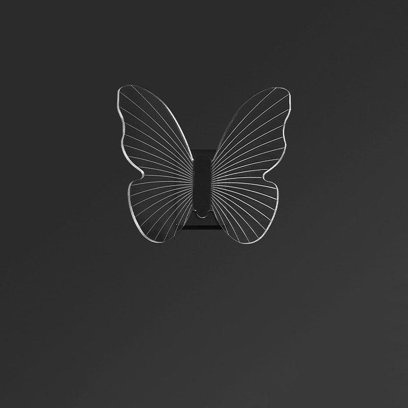 Gold/Black Bathroom Clothes Hook Transparent Acrylic Door Single Hook Wall Mounted Butterfly Bedroom Coat Hook Bath Robe Hook