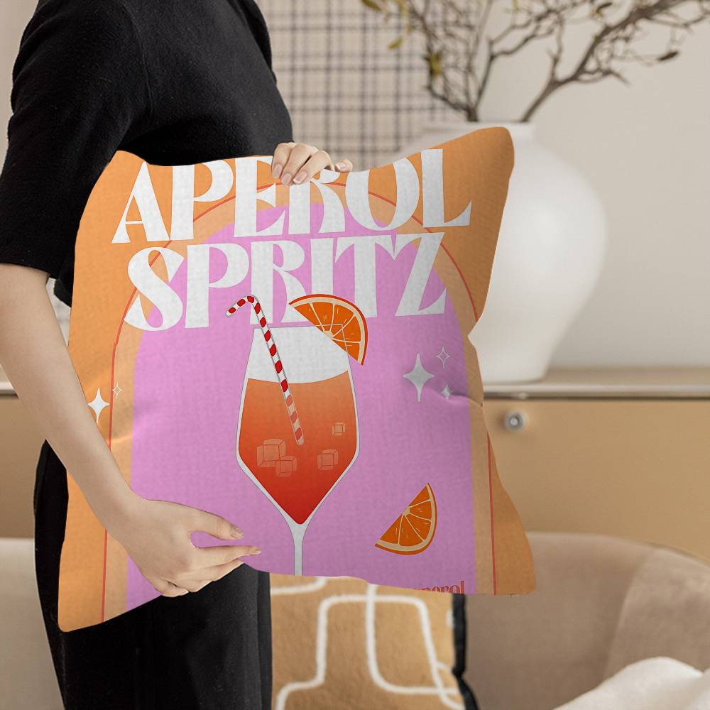Kissenbezug mit Mojito-Motiv, Aperol-S-Spritz-Motiv, bedruckter Kissenbezug für Sofa