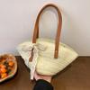 Women Braided Basket Clutches Bag Large Straw Portable Shoulder Bag Summer Beach Purses Shopper Satchel