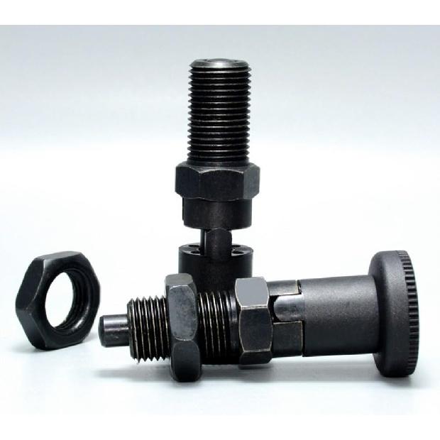 MerciL Push Fit Ball Nose Spring Plunger, Carbon Steel Self Locking Indexing Plunger Spring Knob Plunger Positioning Pins Lock Pin Bolt Self Locking