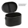 PU Leather Toiletry Organizer Bag Makeup Case with Carrying Handle And Zippered Cover Design for Cosmetic Storage Use