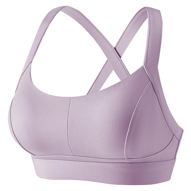 Women's Shockproof Sports Bra for Running and Yoga - Wire-Free, Side Support, Beautiful Back Design