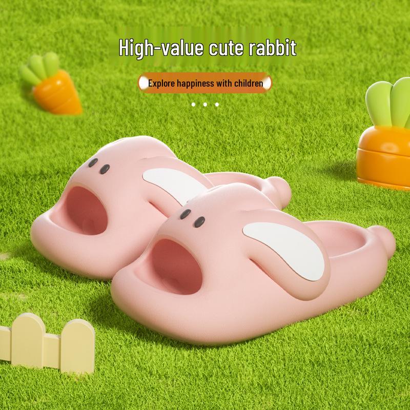 EVA Non-Slip Cartoon Slippers for Little Girls - Soft Sole, Cute Indoor Summer Sandals, Parent-Child Matching