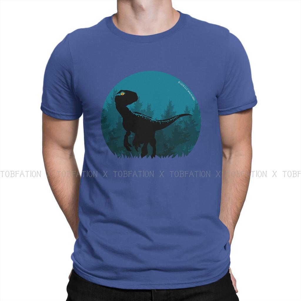 Blue Raptor  Mans TShirt Jurassic Park Dinosaurs Film Crewneck Short Sleeve 100 Cotton T Shirt Humor High Quality Gift Idea