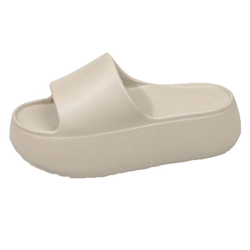 

Fashion Summer Eva Chunky Platform Slippers Women Comfortable Soft Thick Bottom Sandals Woman 2025 Non Slip Beach Flip Flops Female 39-40 хаки