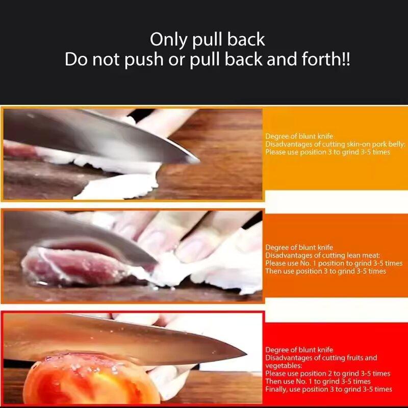 Multifunctional Kitchen Knife Sharpener 4 Segments Portable with Non-slip Base Household Essential Gadgets for Sharpening Knives