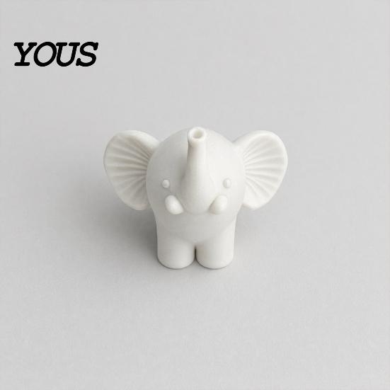 Figurine Decor Mini Elephant Figurine, 3D Printed Cute Animal Desktop Sculpture Decoration, Small Tabletop Ornament for Home Office Surface Model
