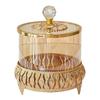 Creative Glass Candy Jar Bedroom Jewelry, Cosmetics Storage Jar Metal Cutout Ornaments Living Room Fruit Snack Storage Box Gift