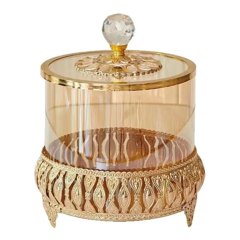 European Style Metal Storage Jar Gold Cutout Candy Jar Abstract Art Vase Ornament Home Jewelry Cosmetics Food Storage Box Gifts 3930₽