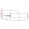 Metal Bed Frame without Mattress Smoked Oak Finish 180 x 200 cm