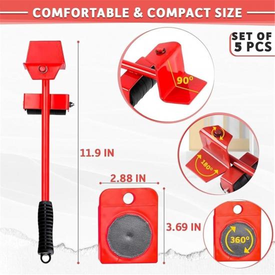 Furniture Lift Mover Tool Set, Furniture Movers with Wheels, Furniture Moving Tool, Furniture Movers Sliders, Furniture Lifters for Heavy Furniture,