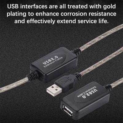 USB 2.0 Verlängerungskabel 5M/10M/15M USB 2.0 Extender USB Repeater Verlängerungskabel mit Verstärker USB Stecker auf Buchse