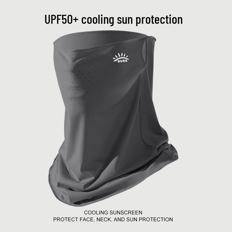 Breathable UV-Protection Ice Silk Mask & Veil for Cycling, Drinking, and Summer Sun