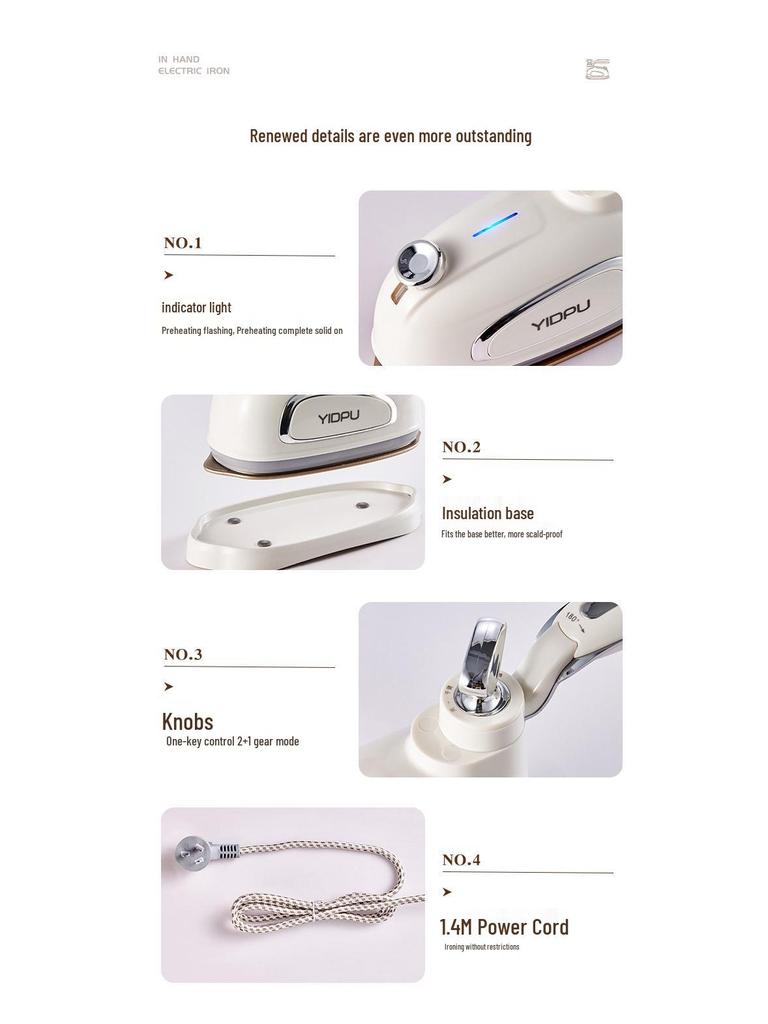 Yidepu Portable Handheld Garment Steamer and Iron