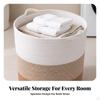 Cotton Rope Woven Storage Basket Decorative Toy Bin Soft for Living Room