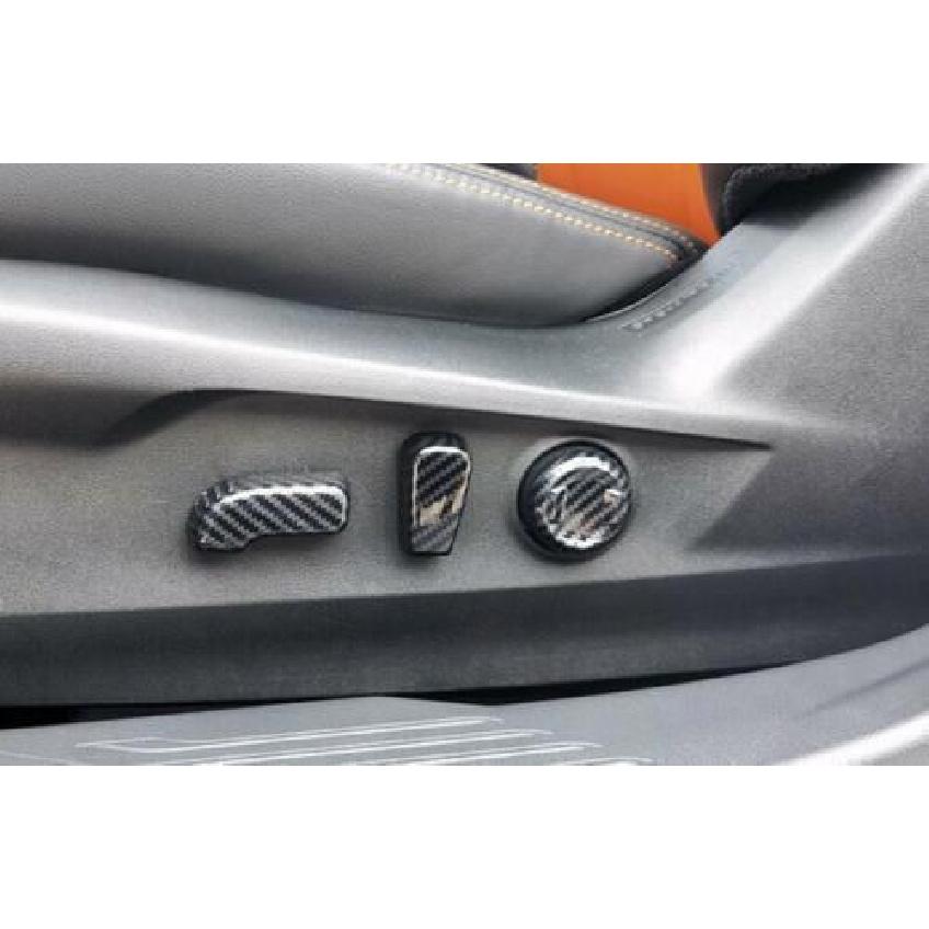 For Subaru Outback -23 Carbon Fiber Seat Adjust Handle Button Cover trim 5x